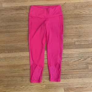 Victoria Sport Cutout Crop Leggings - Pink - XS